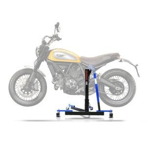 Lève moto centrale compatible avec Ducati Scrambler Icon 15-25 bleu ConStands Power-Evo