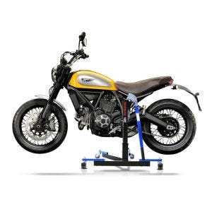 Chariot de Déplacement compatible avec Ducati Scrambler 15-17 bleu - Idéal pour Garage, 300 kg