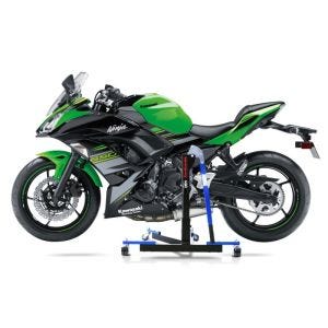 Chariot de Déplacement compatible avec Kawasaki Ninja 650 17-24 bleu - Idéal pour Garage, 300 kg