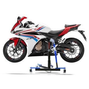 Chariot de Déplacement compatible avec Honda CBR 500 R 16-18 bleu - Idéal pour Garage, 300 kg