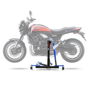 Lève moto centrale compatible avec Kawasaki Z 900 RS / Cafe 18-25 bleu ConStands Power-Evo