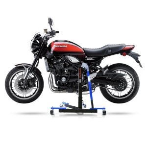 Chariot de Déplacement compatible avec Kawasaki Z 900 RS / Cafe 18-25 bleu - Idéal pour Garage, 300 kg