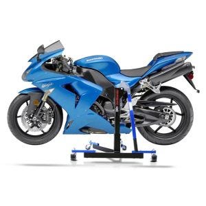Chariot de Déplacement compatible avec Kawasaki ZX-10R 06-07 bleu - Idéal pour Garage, 300 kg