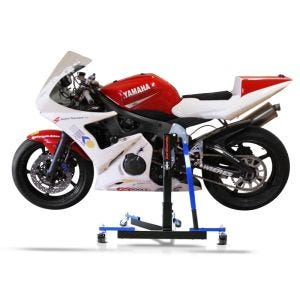 Chariot de Déplacement compatible avec Yamaha YZF-R6 99-02 bleu - Idéal pour Garage, 300 kg