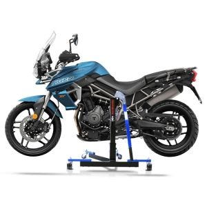 Chariot de Déplacement compatible avec Triumph Tiger 800 XR 15-19 bleu - Idéal pour Garage, 300 kg