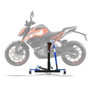 Lève moto centrale compatible avec KTM 125 / 390 Duke 17-24 bleu ConStands Power-Evo
