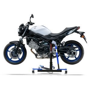 Chariot de Déplacement compatible avec Suzuki SV 650 / X 16-25 bleu - Idéal pour Garage, 300 kg