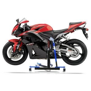 Chariot de Déplacement compatible avec Honda CBR 600 RR 07-16 bleu - Idéal pour Garage, 300 kg