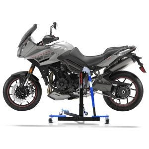 Chariot de Déplacement compatible avec Triumph Tiger 1050 07-13 bleu - Idéal pour Garage, 300 kg