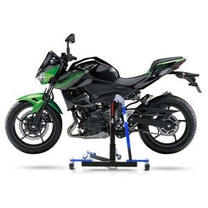 Chariot de Déplacement compatible avec Kawasaki Z400 19-20 bleu - Idéal pour Garage, 300 kg