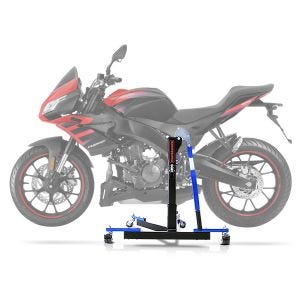 Lève moto centrale compatible avec Aprilia Tuono 125 17-24 bleu ConStands Power-Evo
