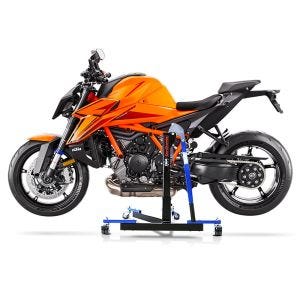 Chariot de Déplacement compatible avec KTM 1390 Super Duke R / EVO 24-25 bleu - Idéal pour Garage, 300 kg