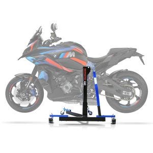Lève moto centrale compatible avec BMW M 1000 XR 24-25 bleu Power-Evo ConStands2