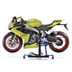 Chariot de Déplacement compatible avec Aprilia RS 660 20-25 bleu - Idéal pour Garage, 300 kg