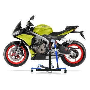 Chariot de Déplacement compatible avec Aprilia Tuono 660 / Factory 20-24 bleu - Idéal pour Garage, 300 kg