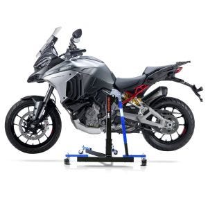 Chariot de Déplacement compatible avec Ducati Multistrada V4 21-25 bleu - Idéal pour Garage, 300 kg
