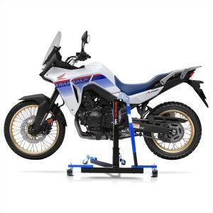 Chariot de Déplacement compatible avec Honda Transalp XL 750 23-25 bleu - Idéal pour Garage, 300 kg