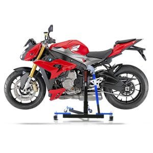 Chariot de Déplacement compatible avec BMW S 1000 R 17-20 bleu - Idéal pour Garage, 300 kg