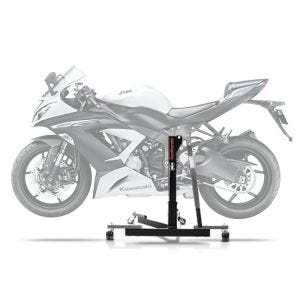 Lève moto centrale compatible avec Kawasaki ZX-6R 636 13-16 gris ConStands Power-Evo