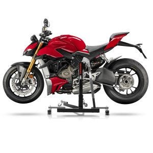 Chariot de Déplacement compatible avec Ducati Streetfighter V4 / S 20-24 gris - Idéal pour Garage, 300 kg