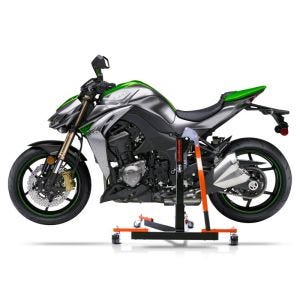 Chariot de Déplacement compatible avec Kawasaki Z 1000 14-20 orange - Idéal pour Garage, 300 kg