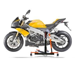 Chariot de Déplacement compatible avec Aprilia Tuono V4 R 11-14 orange - Idéal pour Garage, 300 kg