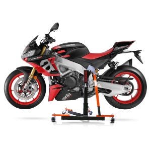 Chariot de Déplacement compatible avec Aprilia Tuono V4 Factory 2021 orange - Idéal pour Garage, 300 kg