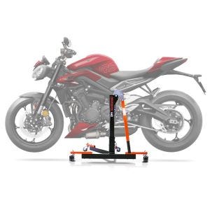 Zentralständer passend für Triumph Street Triple 765 R / RS 23-25 orange Motorradheber ConStands Power-Evo
