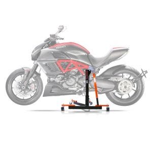 Lève moto centrale compatible avec Ducati Diavel 11-18 orange ConStands Power-Evo
