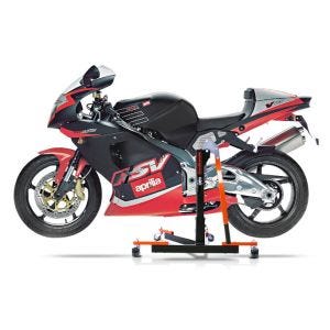 Chariot de Déplacement compatible avec Aprilia RSV Mille 98-03 orange - Idéal pour Garage, 300 kg