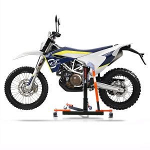 Chariot de Déplacement compatible avec Husqvarna 701 Enduro 16-24 orange - Idéal pour Garage, 300 kg