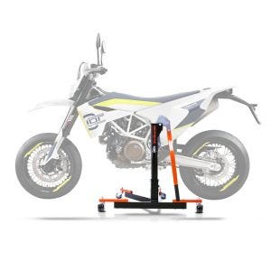 Lève moto centrale compatible avec Husqvarna 701 Supermoto 15-24 orange ConStands Power-Evo