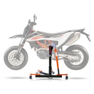 Lève moto centrale compatible avec KTM 690 SMC / R 19-24 orange ConStands Power-Evo