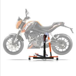 Lève moto centrale compatible avec KTM 125 Duke 11-16 orange ConStands Power-Evo