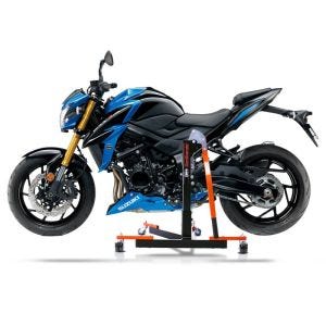 Chariot de Déplacement compatible avec Suzuki GSX-S 750 17-21 orange - Idéal pour Garage, 300 kg