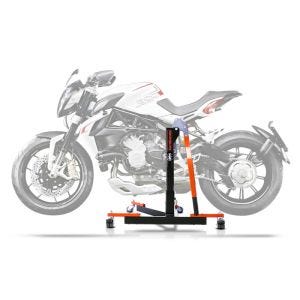 Lève moto centrale compatible avec MV Agusta Brutale 800 Dragster/RR/RC/SCS/Rosso 14-24 orange ConStands Power-Evo