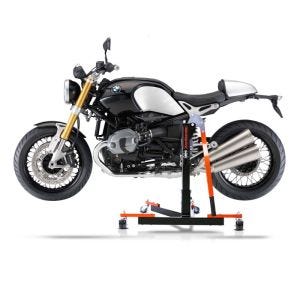 Chariot de Déplacement compatible avec BMW R NineT 14-23 orange - Idéal pour Garage, 300 kg