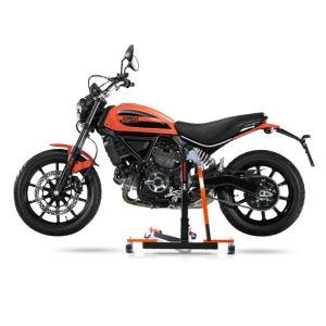 Chariot de Déplacement compatible avec Ducati Scrambler Sixty2 16-20 orange - Idéal pour Garage, 300 kg