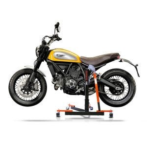 Chariot de Déplacement compatible avec Ducati Scrambler 15-17 orange - Idéal pour Garage, 300 kg