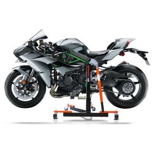 Chariot de Déplacement compatible avec Kawasaki Ninja H2 / Carbon / H2R 15-20 orange - Idéal pour Garage, 300 kg