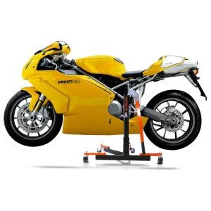 Chariot de Déplacement compatible avec Ducati 749 / 999 03-07 orange - Idéal pour Garage, 300 kg