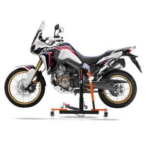 Chariot de Déplacement compatible avec Honda Africa Twin CRF 1000 L 16-19 orange - Idéal pour Garage, 300 kg
