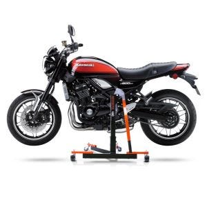 Chariot de Déplacement compatible avec Kawasaki Z 900 RS / Cafe 18-25 orange - Idéal pour Garage, 300 kg