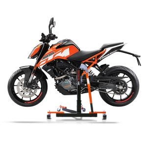 Chariot de Déplacement compatible avec KTM 125 / 390 Duke 17-24 orange - Idéal pour Garage, 300 kg