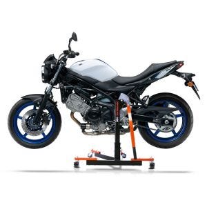 Chariot de Déplacement compatible avec Suzuki SV 650 / X 16-25 orange - Idéal pour Garage, 300 kg