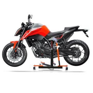 Chariot de Déplacement compatible avec KTM 890 / Duke R 20-23 orange - Idéal pour Garage, 300 kg