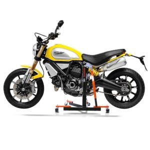 Chariot de Déplacement compatible avec Ducati Scrambler 1100 / Special / Sport 18-25 orange - Idéal pour Garage, 300 kg