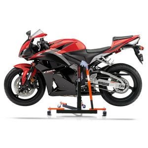 Chariot de Déplacement compatible avec Honda CBR 600 RR 07-16 orange - Idéal pour Garage, 300 kg