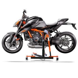 Chariot de Déplacement compatible avec KTM 1290 Super Duke R 20-23 orange - Idéal pour Garage, 300 kg