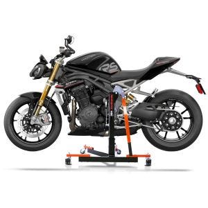 Chariot de Déplacement compatible avec Triumph Speed Triple 1200 RS 21-25 orange - Idéal pour Garage, 300 kg